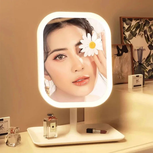 Espejo de Maquillaje con Luz LED