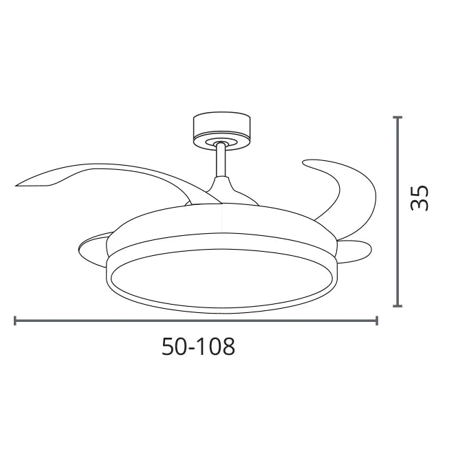 Ventilador de Techo con Luz LED 36W