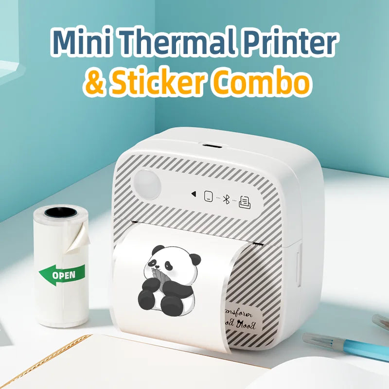 Impresora Portátil Bluetooth  Etiquetas y Fotos sin Tinta