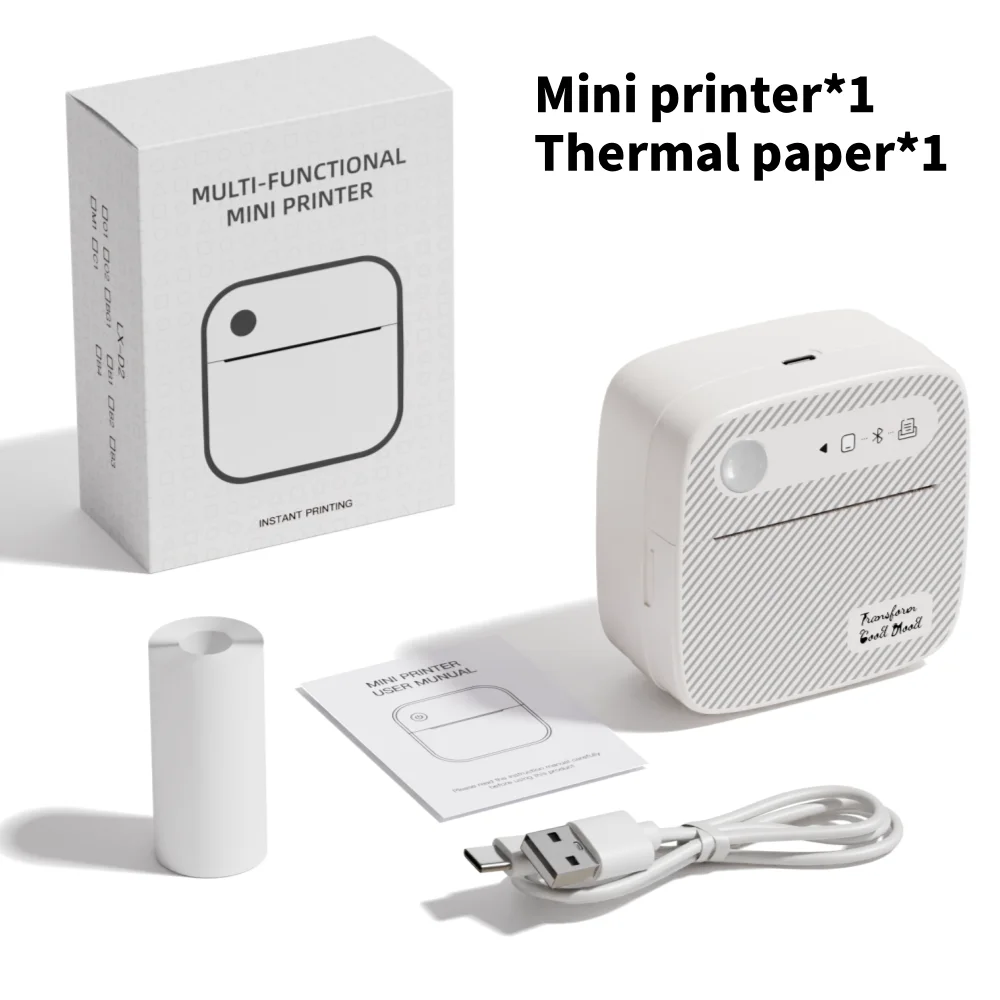 Impresora Portátil Bluetooth  Etiquetas y Fotos sin Tinta