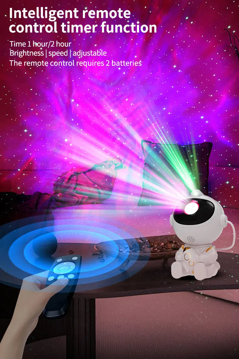 Proyector LED Estrellas y Galaxias Astronauta para Habitación Infantil