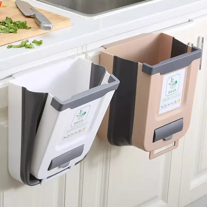 Cubo de Basura Plegable con Gancho