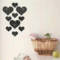 Set Pegatinas de Pared Corazones 3D Efecto Espejo