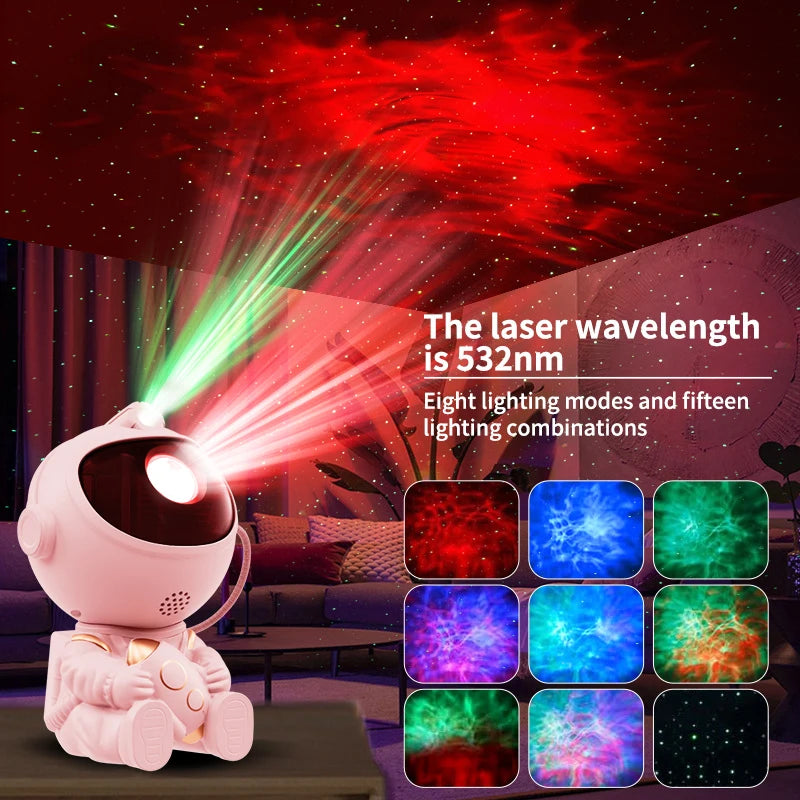 Proyector LED Estrellas y Galaxias Astronauta para Habitación Infantil