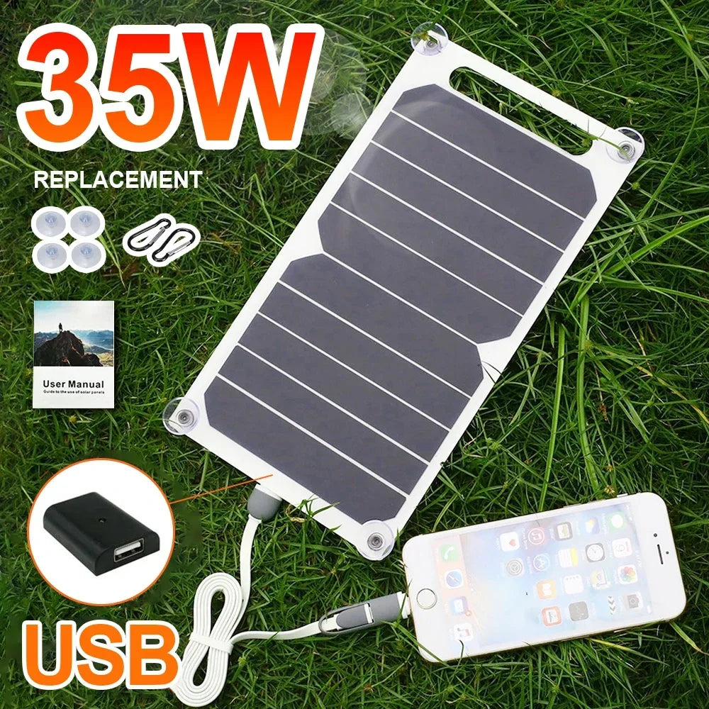 Panel Solar Portátil 35W Sunpower con USB 5V