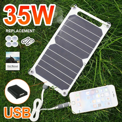 Panel Solar Portátil 35W Sunpower con USB 5V