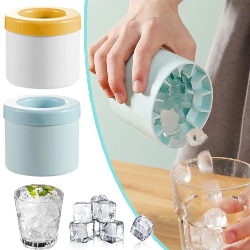 Molde de Hielo de Silicona Cilíndrico – Cubitos Redondos 1,3 cm para Cócteles y Bebidas