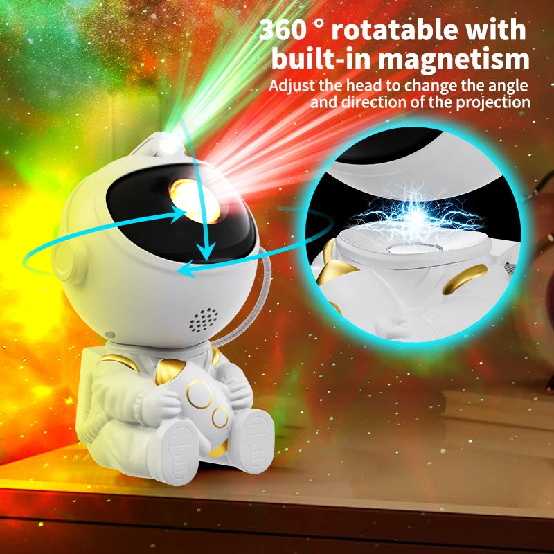 Proyector LED Estrellas y Galaxias Astronauta para Habitación Infantil