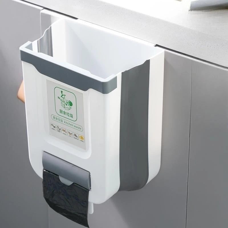 Cubo de Basura Plegable con Gancho