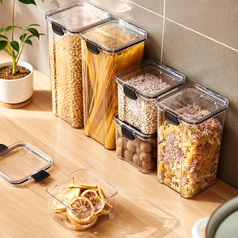 Set de Tarros Herméticos Organizadores de Cocina – Varios Tamaños