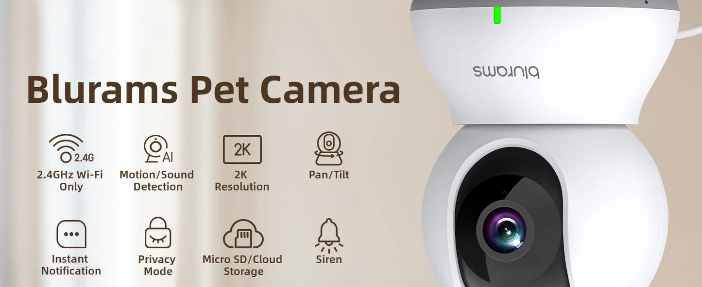Cámara de Seguridad WiFi 2K 360° con Doble Lente y Detección de Movimiento