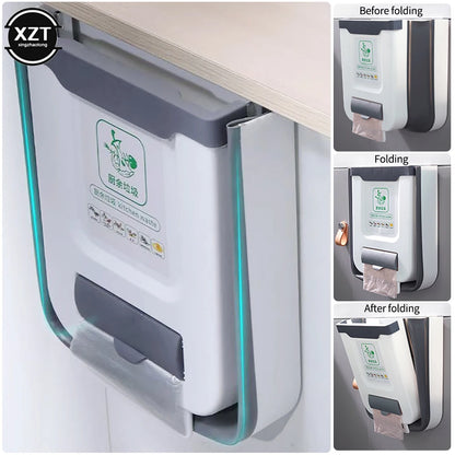 Cubo de Basura Plegable con Gancho