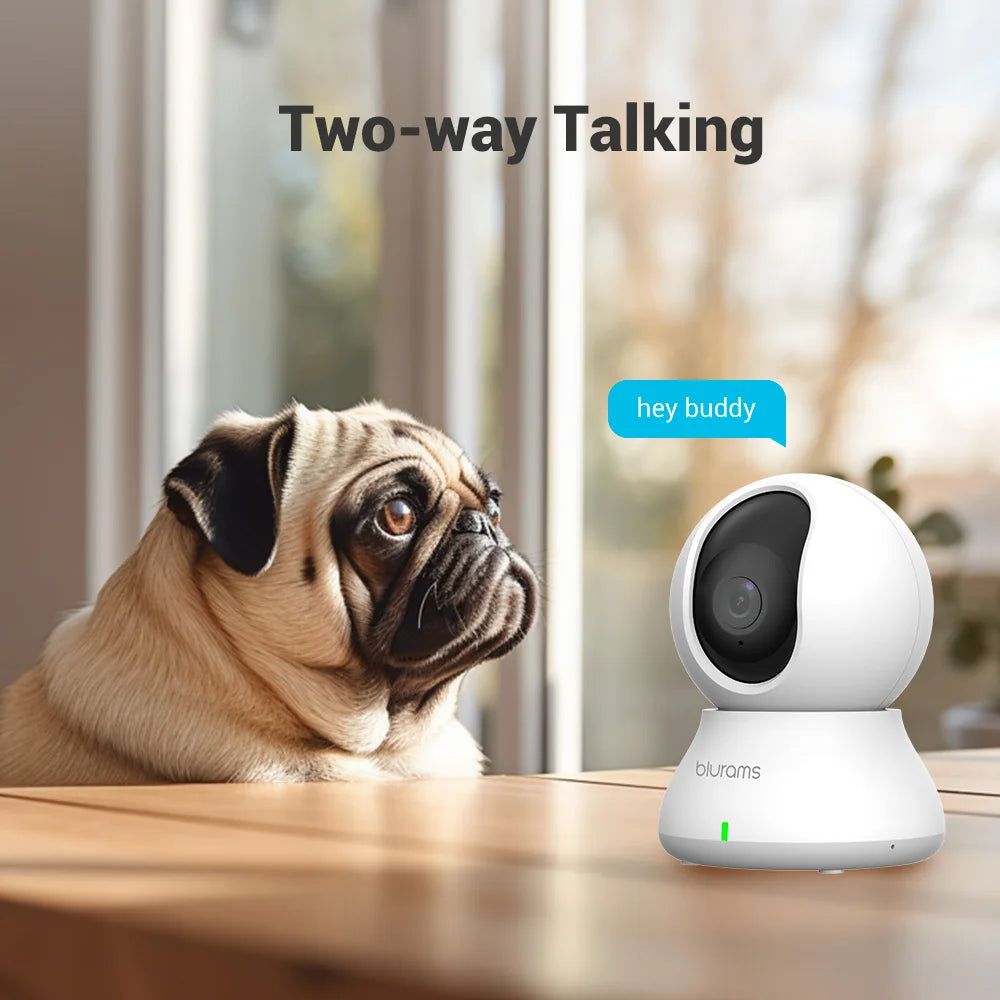 Cámara de Seguridad WiFi 2K 360° con Doble Lente y Detección de Movimiento