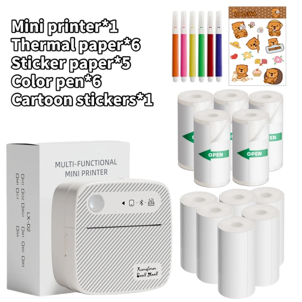 Impresora Portátil Bluetooth  Etiquetas y Fotos sin Tinta