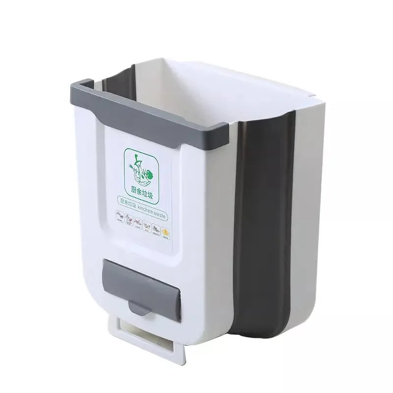 Cubo de Basura Plegable con Gancho
