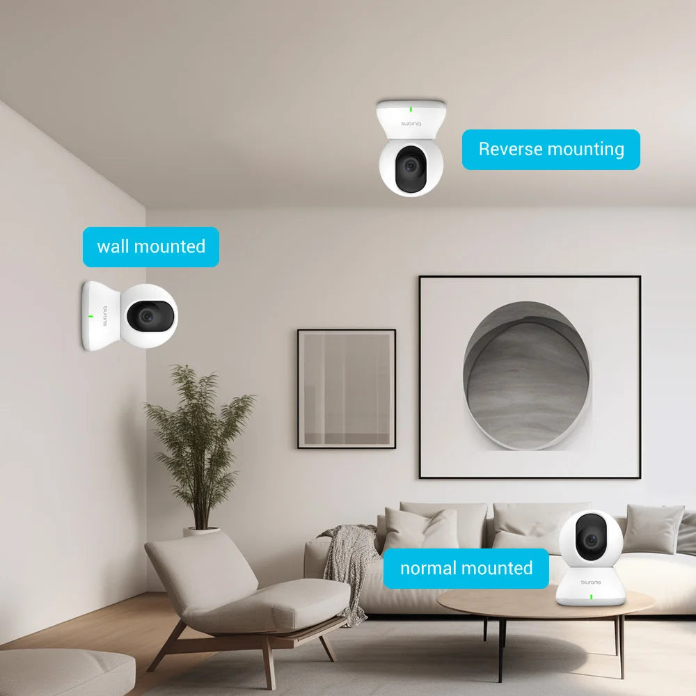 Cámara de Seguridad WiFi 2K 360° con Doble Lente y Detección de Movimiento