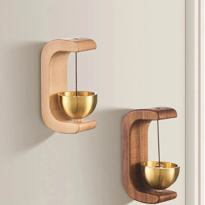 Campanilla de Viento Japonesa de Madera – Timbre Decorativo para Puerta y Hogar